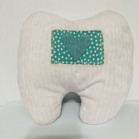 Tooth Fairy Pillow Rosy Cheeks Polka Dot & Heart Pocket 8.5" T x 8" W - Picture 6 of 10